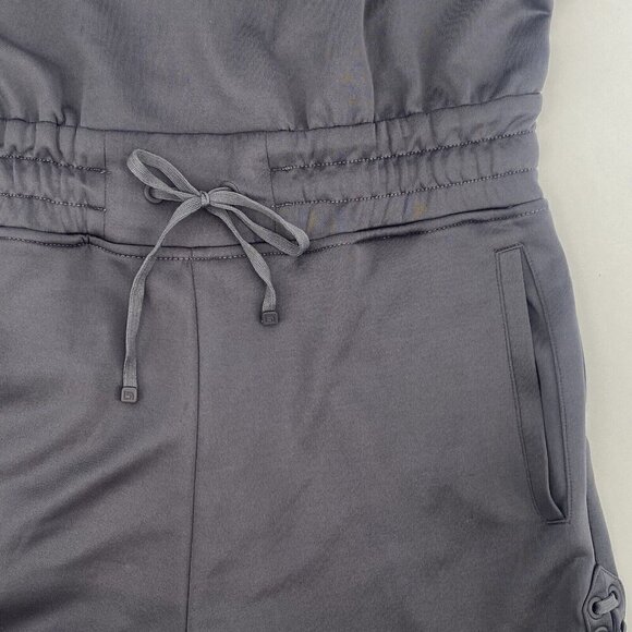 BLANC NOIR Side Medium Lace Up Romper Sleeveless Charcoal Gray Modal - Picture 6 of 16